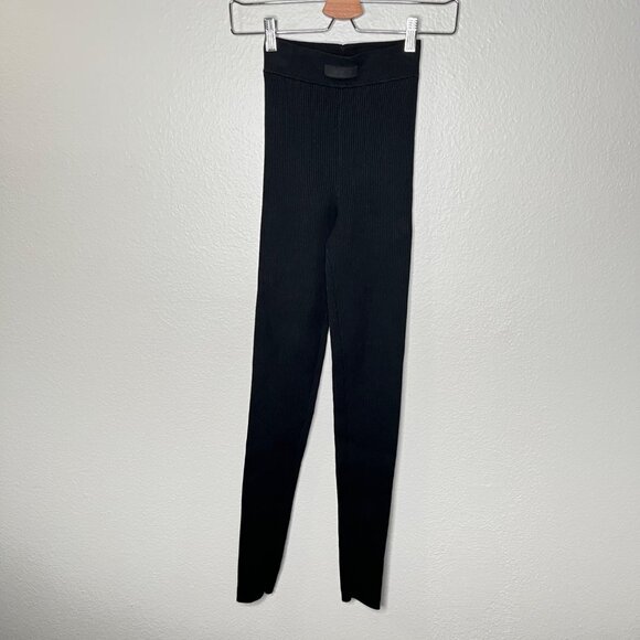 Essentials Fear of God Womens Ribbed Knit Black Leggings Small - Picture 8 of 8
